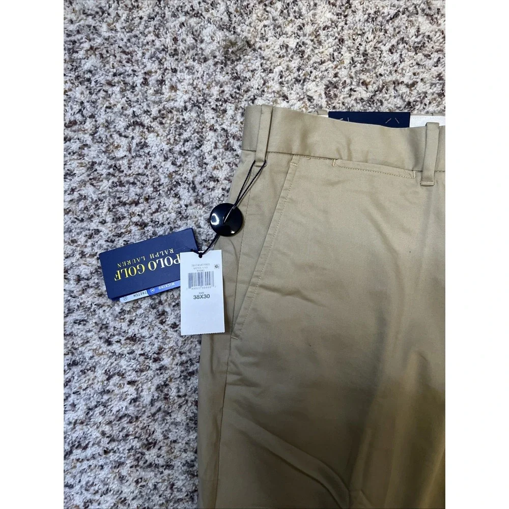 Polo‎ Ralph Lauren Wicking Stretch Pants Mens 38x30 Tan Golf Tailored Fit New